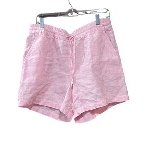 NWT Tommy Bahama 100% Linen Pink Drawstring Shorts Medium